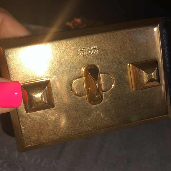 🆕Alexander McQueen Wide Belt (Black) Leather New! Size 85 Runway Collection 💯 - Picture 4 of 9